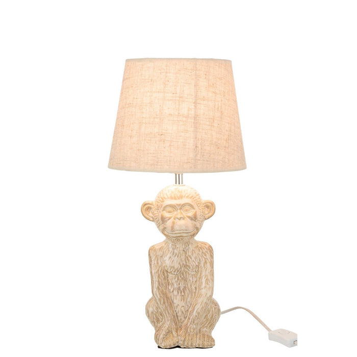 Lamp Ape Cem | Tex Beige | Beige-Tafellampen-J-Line