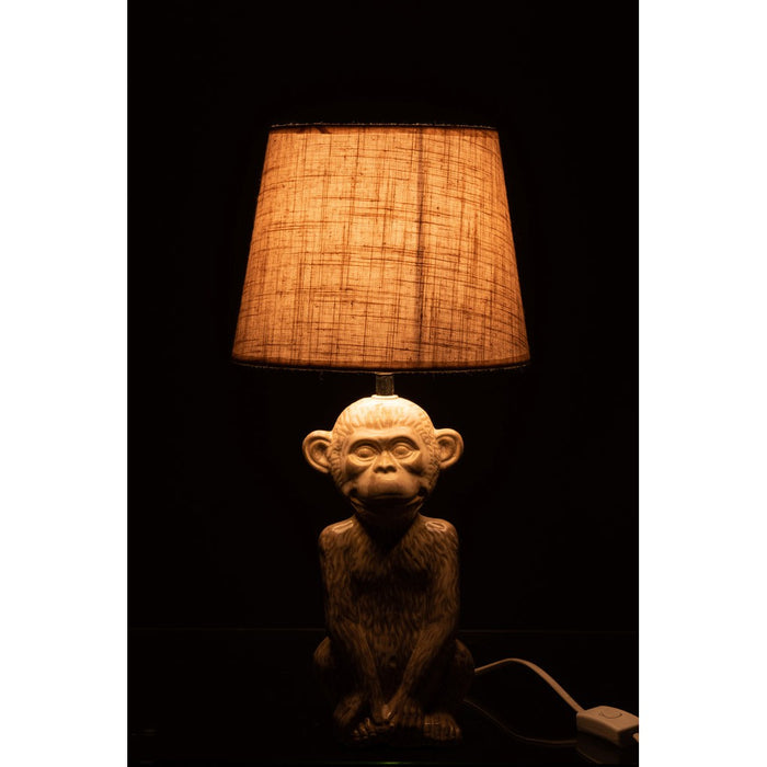 Lamp Ape Cem | Tex Beige | Beige-Tafellampen-J-Line