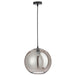 Lamp Ball Glass Mirror Silver Large-Hanglampen-J-Line