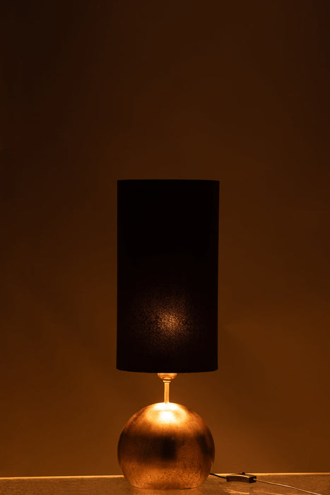 Lamp Ball Iron/Velvet Gold/Black-Tafellampen-J-Line