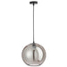 Lamp Bol glas spiegel zilver large-Hanglampen-J-Line