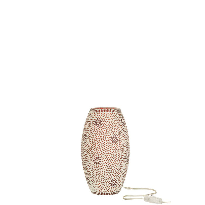 Lamp Bram glas rood medium-Tafellampen-J-Line