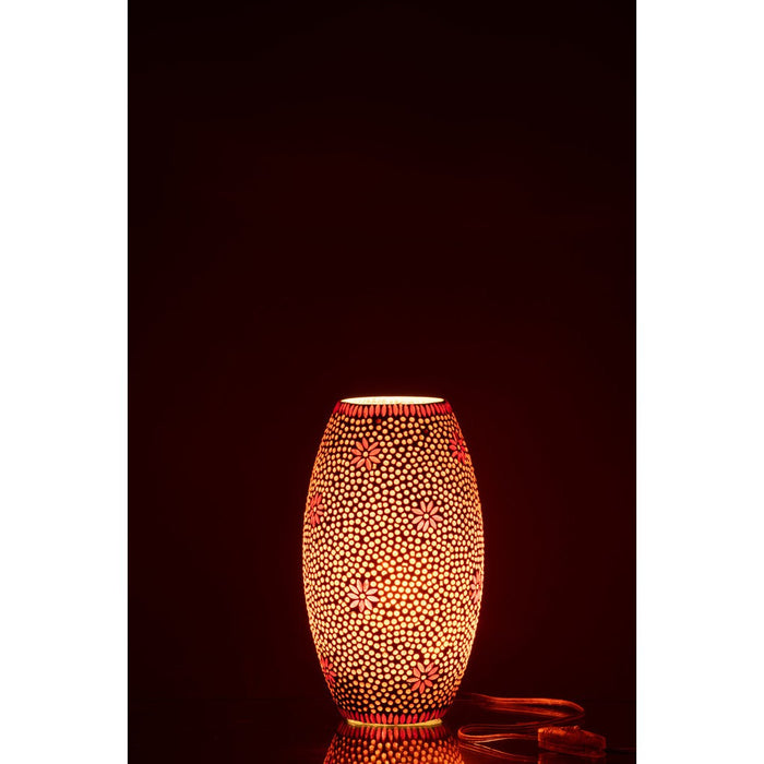 Lamp Bram glas rood medium-Tafellampen-J-Line