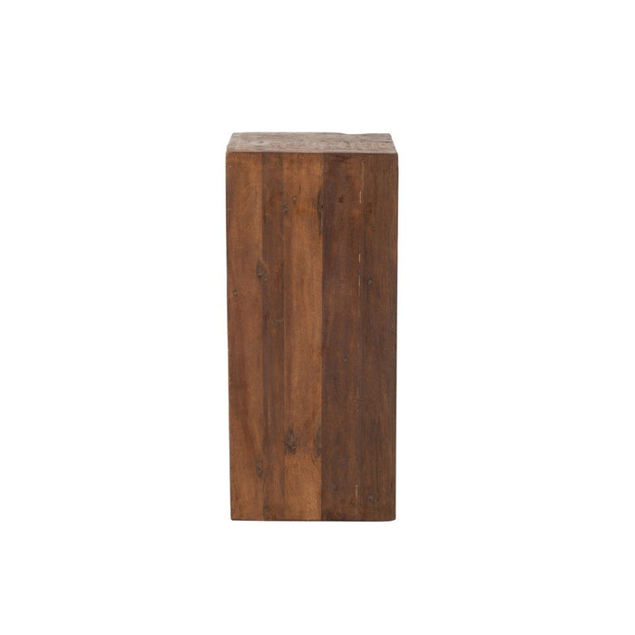 Lamp Bruin Recycled hout 34 cm-Lichtbronnen-J-Line