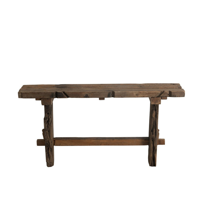 Lamp Bruin Recycled hout 35 cm-Tafellampen-J-Line