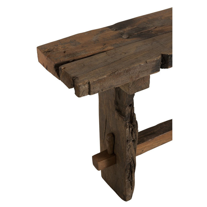Lamp Bruin Recycled hout 35 cm-Tafellampen-J-Line