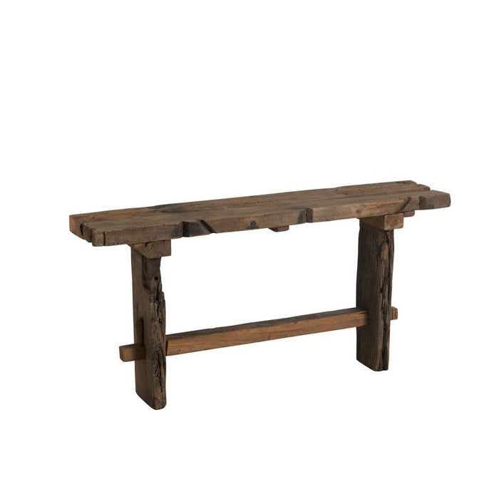 Lamp Bruin Recycled hout 35 cm-Tafellampen-J-Line