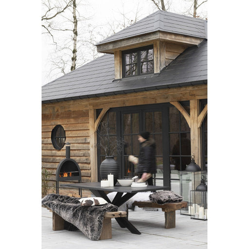 Lamp Bruin Recycled hout 38 cm-Lichtbronnen-J-Line