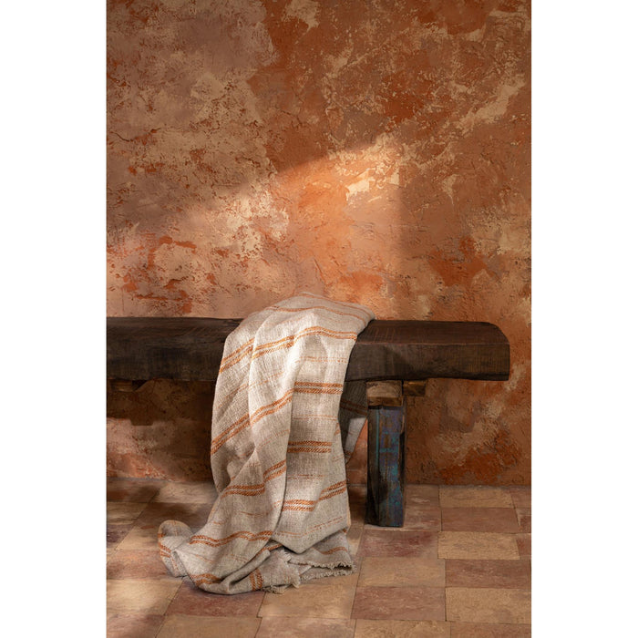 Lamp Bruin Recycled hout 38 cm-Tafellampen-J-Line
