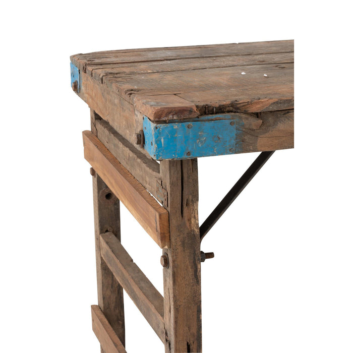 Lamp Bruin Recycled hout 58 cm-Tafellampen-J-Line
