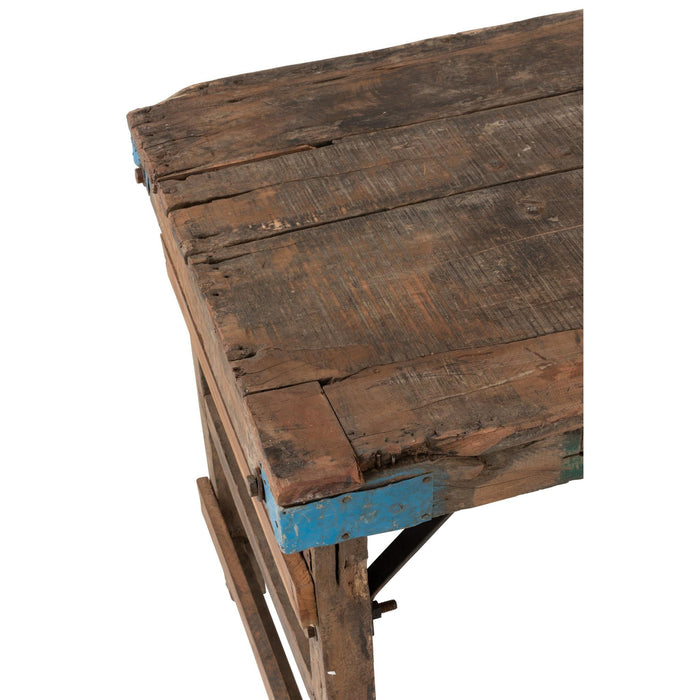 Lamp Bruin Recycled hout 58 cm-Tafellampen-J-Line