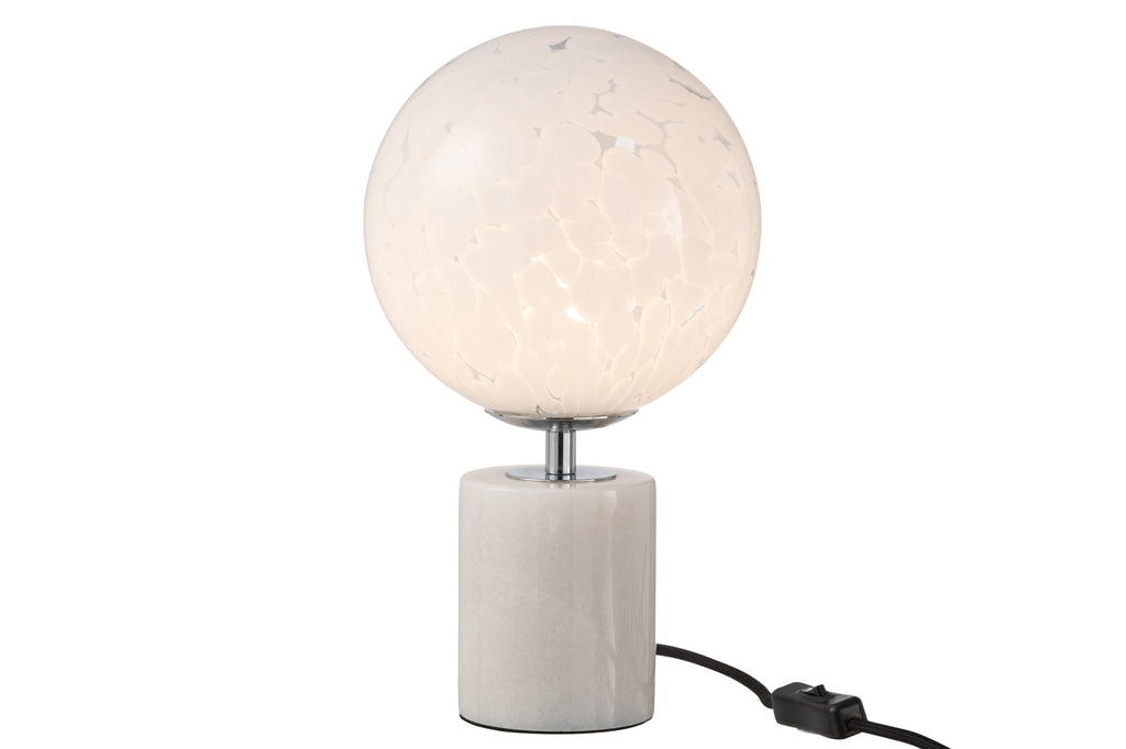 Lamp Dany Spots On Foot Glass White-Tafellampen-J-Line