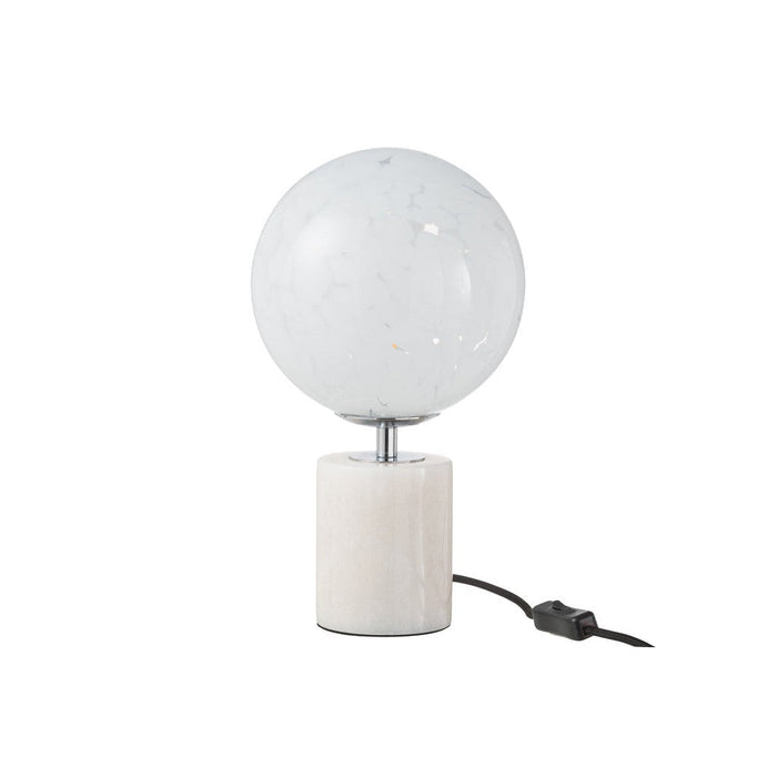 Lamp Dany Spots On Foot Glass White-Tafellampen-J-Line