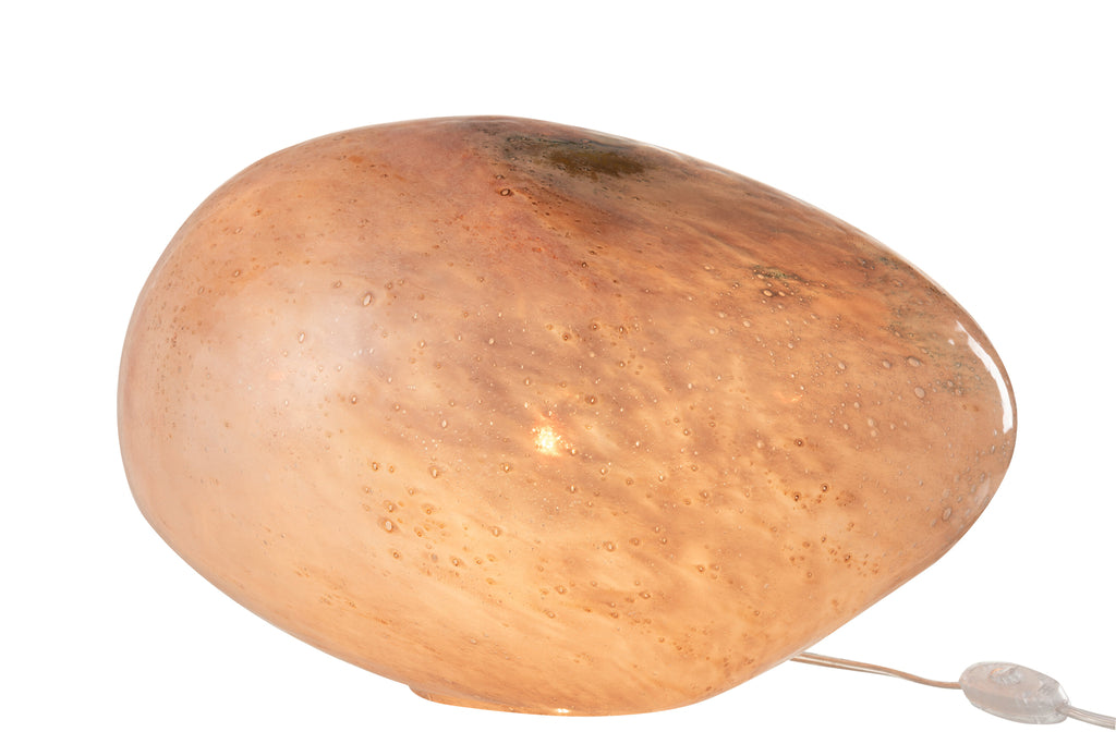 Lamp Dany ovaal glas rose-Tafellampen-J-Line