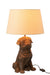 Lamp Dog Sitting Resin Brown-Tafellampen-J-Line