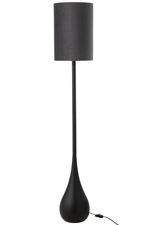 Lamp Drop Iron/Velvet Black/Grey Large-Vloerlampen-J-Line