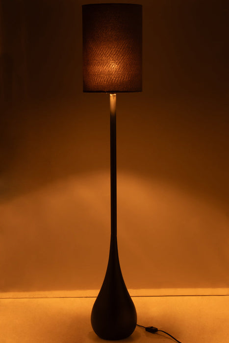 Lamp Drop Iron/Velvet Black/Grey Large-Vloerlampen-J-Line