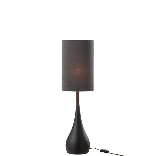 Lamp Drop Iron/Velvet Black/Grey Small-Tafellampen-J-Line