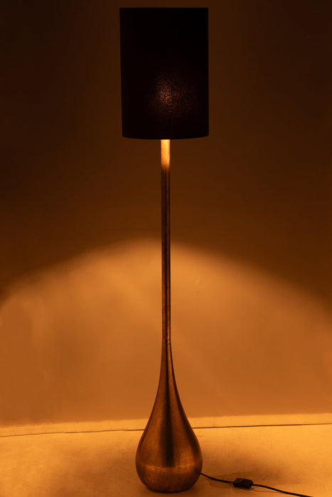 Lamp Druppel ijzer/fluweel goud/zwart large-Tafellampen-J-Line