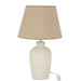 Lamp Esmee Cem/Tex White/Beige-Tafellampen-J-Line