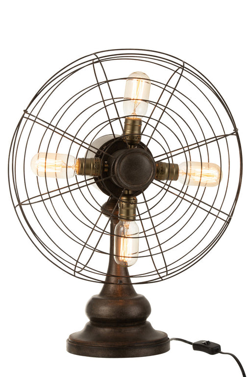 Lamp Fan Metal Brown-Tafellampen-J-Line