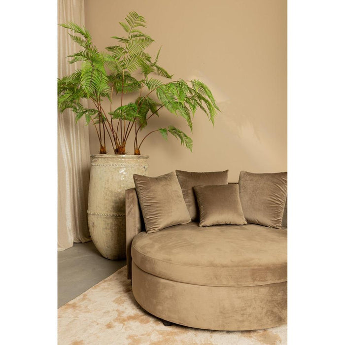 Lamp Fayen Fluweel Groen Fauteuil Half Rond KD-Fauteuils-PTMD