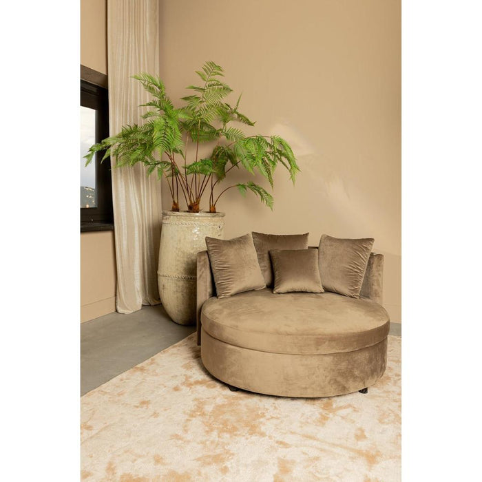 Lamp Fayen Fluweel Groen Fauteuil Half Rond KD-Fauteuils-PTMD