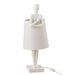 Lamp Figurine Support Resin White-Tafellampen-J-Line