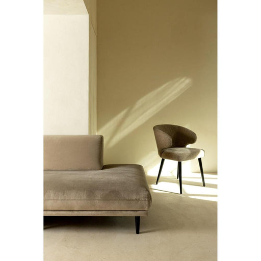 Lamp Fiori Crème 6051 Eetkamerstoel Zwart Hout-Eetkamerstoelen-PTMD