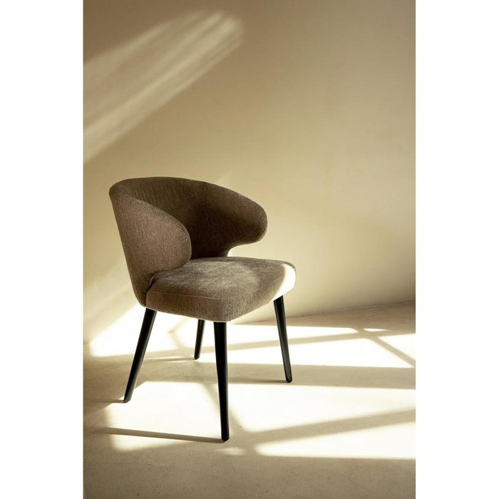 Lamp Fiori Crème 6051 Eetkamerstoel Zwart Hout-Eetkamerstoelen-PTMD