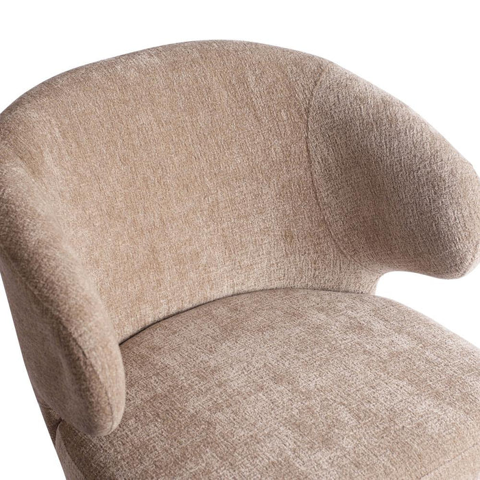 Lamp Fiori Crème 6051 Eetkamerstoel Zwart Hout-Eetkamerstoelen-PTMD