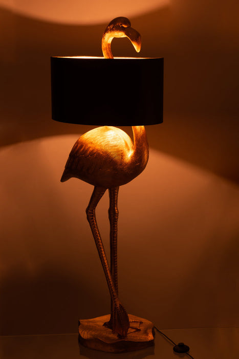 Lamp Flamingo poly goud/zwart-Tafellampen-J-Line
