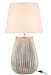 Lamp Foot+Shade Lines Earthenware Silver-Tafellampen-J-Line