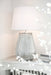 Lamp Foot+Shade Lines Earthenware Silver-Tafellampen-J-Line