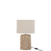 Lamp Foot+Shade Thick Braid Concrete/Cotton Natural S-Tafellampen-J-Line