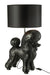 Lamp Hond poodle resine zwart-Tafellampen-J-Line