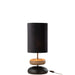 Lamp Jade Iron/Fir Wood Black/Natural-Tafellampen-J-Line