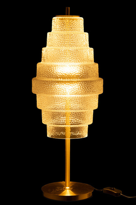 Lamp Led goud metaal/glas transparant-Tafellampen-J-Line