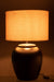 Lamp Meli + Shade Ceramic Linen Black Large-Tafellampen-J-Line