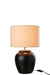 Lamp Meli + Shade Ceramic Linen Black Small-Tafellampen-J-Line