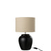 Lamp Meli + Shade Ceramic Linen Black Small-Tafellampen-J-Line