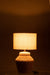 Lamp Meli + kap keramiek linnen bruin small-Tafellampen-J-Line