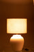 Lamp Meli + kap keramiek linnen wit small-Tafellampen-J-Line