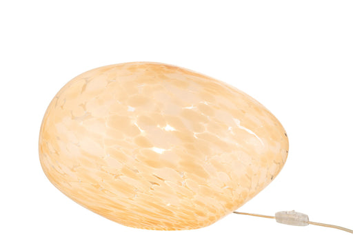 Lamp Melissa Oval Glass Beige-Tafellampen-J-Line