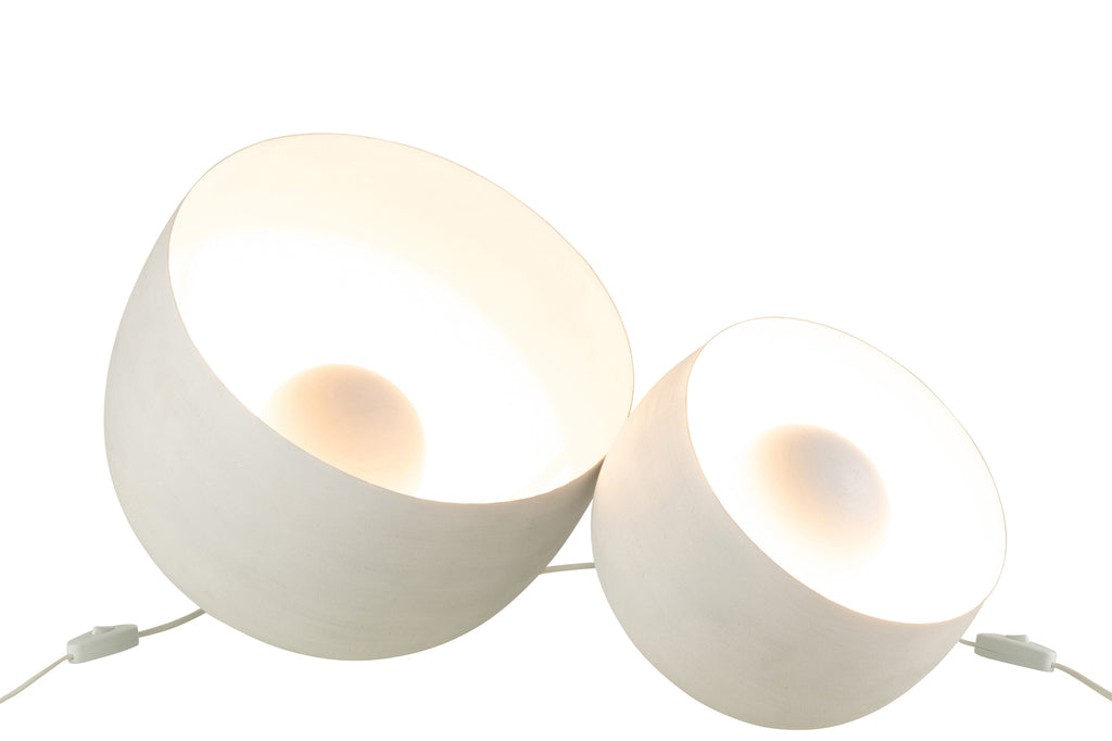 Lamp Metal White Large-Tafellampen-J-Line