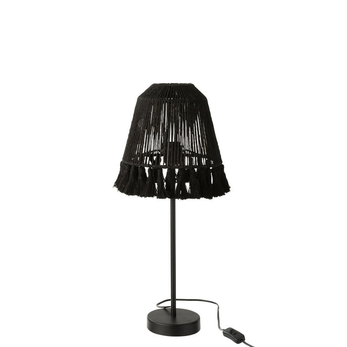 Lamp Mila Jute Zwart-Tafellampen-J-Line