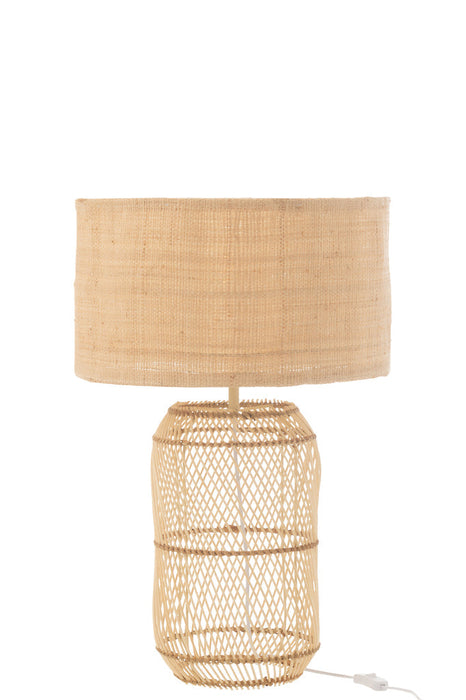 Lamp Mush Linen/Bamboo Natural-Tafellampen-J-Line