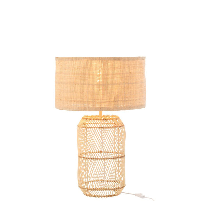 Lamp Mush Linen/Bamboo Natural-Tafellampen-J-Line