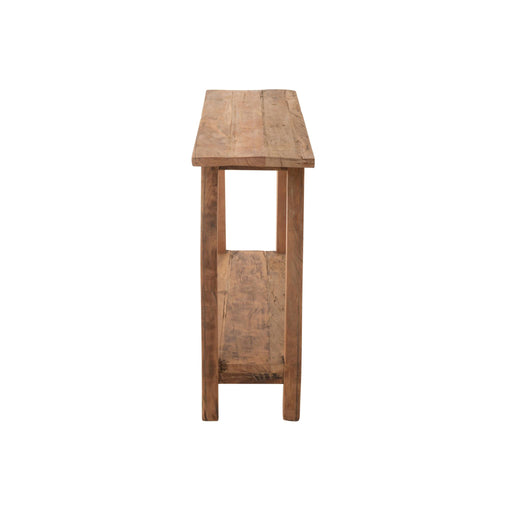 Lamp Naturel Recycled hout Vierkant 35 cm-Tafellampen-J-Line