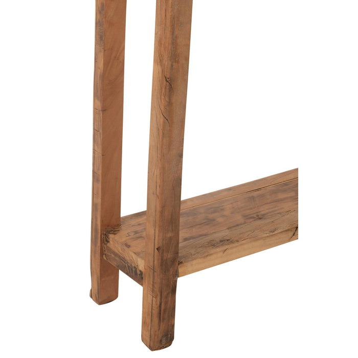 Lamp Naturel Recycled hout Vierkant 35 cm-Tafellampen-J-Line